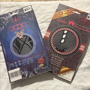 2 Pair Fishnet Tights with Butterfly Design! New!